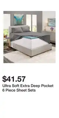 Kohl's Ultra Soft Extra Deep Pocket 6 Piece Sheet Sets offer