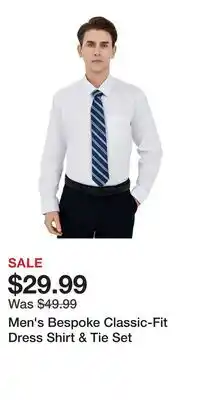 Kohl's Men's Bespoke Classic-Fit Dress Shirt & Tie Set offer