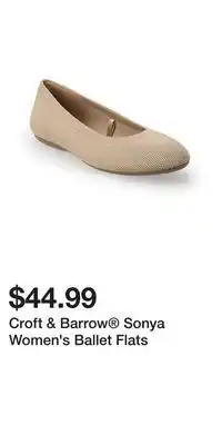 Kohl's Croft & Barrow Sonya Women's Ballet Flats offer