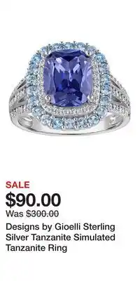 Kohl's Designs by Gioelli Sterling Silver Tanzanite Simulated Tanzanite Ring offer
