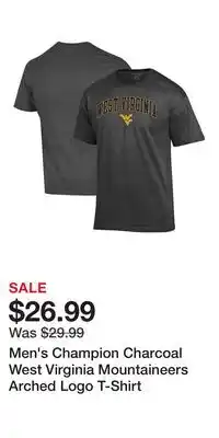 Kohl's Men's Champion Charcoal West Virginia Mountaineers Arched Logo T-Shirt offer