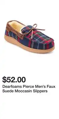 Kohl's Dearfoams Pierce Men's Faux Suede Moccasin Slippers offer