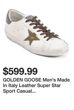 Marshalls GOLDEN GOOSE Men's Made In Italy Leather Super Star Sport Casual Sneakers offer