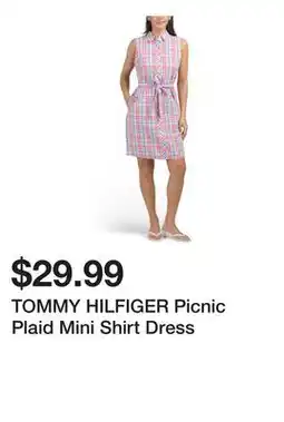 Marshalls TOMMY HILFIGER Picnic Plaid Mini Shirt Dress offer
