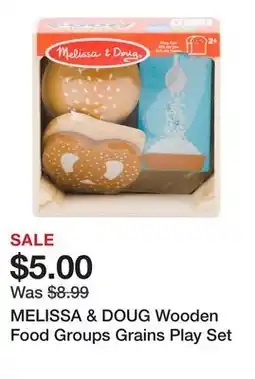 Marshalls MELISSA & DOUG Wooden Food Groups Grains Play Set offer