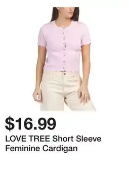 Marshalls LOVE TREE Short Sleeve Feminine Cardigan offer