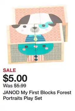 Marshalls JANOD My First Blocks Forest Portraits Play Set offer