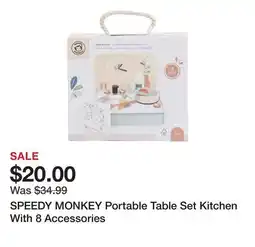 Marshalls SPEEDY MONKEY Portable Table Set Kitchen With 8 Accessories offer