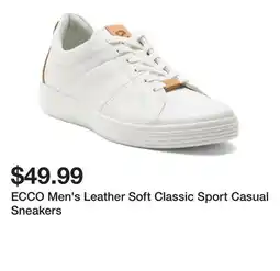 Marshalls ECCO Men's Leather Soft Classic Sport Casual Sneakers offer