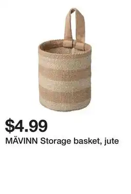 Ikea MÄVINN Storage basket, jute offer