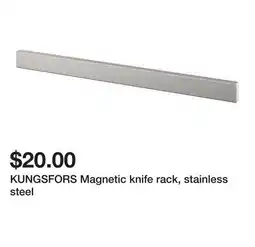 Ikea KUNGSFORS Magnetic knife rack, stainless steel offer