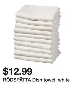 Ikea RÖDSPÄTTA Dish towel, white offer