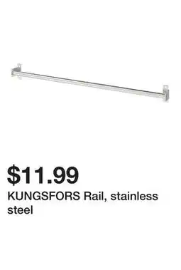 Ikea KUNGSFORS Rail, stainless steel offer