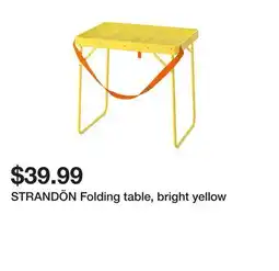 Ikea STRANDÖN Folding table, bright yellow offer