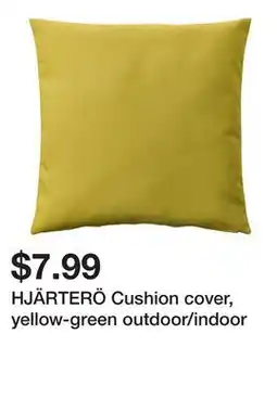 Ikea HJÄRTERÖ Cushion cover, yellow-green outdoor/indoor offer