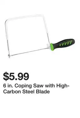Harbor Freight Tools 6 in. Coping Saw with High-Carbon Steel Blade offer