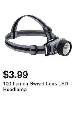 Harbor Freight Tools 100 Lumen Swivel Lens LED Headlamp offer