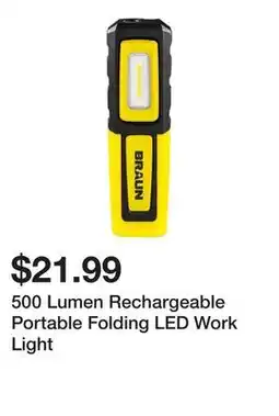 Harbor Freight Tools 500 Lumen Rechargeable Portable Folding LED Work Light offer