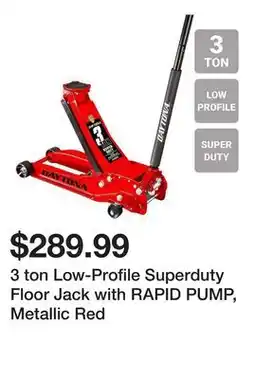 Harbor Freight Tools 3 ton Low-Profile Superduty Floor Jack with RAPID PUMP, Metallic Red offer