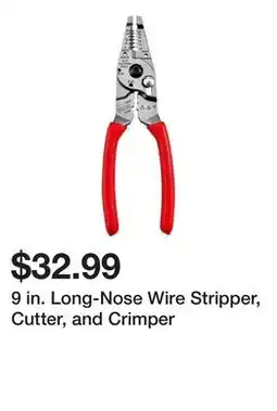 Harbor Freight Tools 9 in. Long-Nose Wire Stripper, Cutter, and Crimper offer