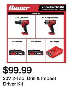 Harbor Freight Tools 20V 2-Tool Drill & Impact Driver Kit offer