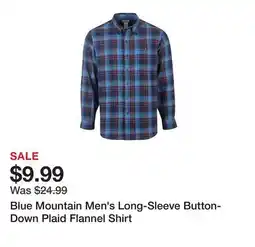 Tractor Supply Company Blue Mountain Men's Long-Sleeve Button-Down Plaid Flannel Shirt offer