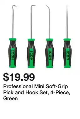 Harbor Freight Tools Professional Mini Soft-Grip Pick and Hook Set, 4-Piece, Green offer