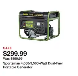 Tractor Supply Company Sportsman 4,000/3,500-Watt Dual-Fuel Portable Generator offer