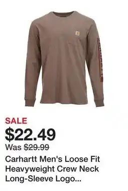 Tractor Supply Company Carhartt Men's Loose Fit Heavyweight Crew Neck Long-Sleeve Logo Graphic T-Shirt offer