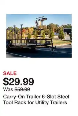 Tractor Supply Company Carry-On Trailer 6-Slot Steel Tool Rack for Utility Trailers offer