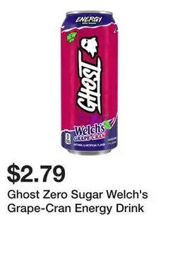Wegmans Ghost Zero Sugar Welch's Grape-Cran Energy Drink offer