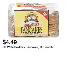 Wegmans De Wafelbakkers Pancakes, Buttermilk offer