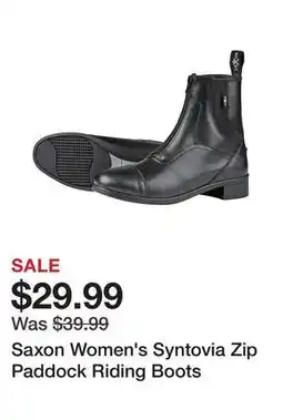 Tractor Supply Company Saxon Women's Syntovia Zip Paddock Riding Boots offer