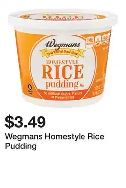 Wegmans Wegmans Homestyle Rice Pudding offer