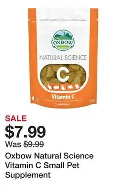 Petsmart Oxbow Natural Science Vitamin C Small Pet Supplement offer