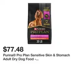 Petsmart Purina Pro Plan Sensitive Skin & Stomach Adult Dry Dog Food - Salmon & Rice, No Corn, Wheat or Soy offer