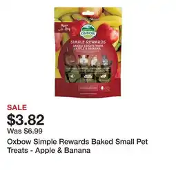 Petsmart Oxbow Simple Rewards Baked Small Pet Treats - Apple & Banana offer