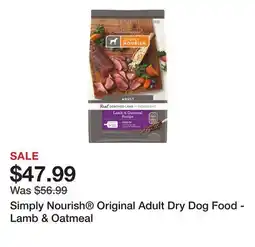 Petsmart Simply Nourish Original Adult Dry Dog Food - Lamb & Oatmeal offer