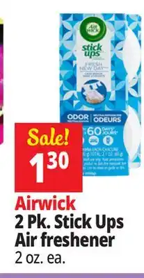 Ocean State Job Lot Air Wick Fresh New Day Crisp Breeze Stick Ups 2 Count offer