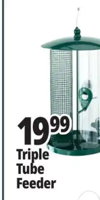 Ocean State Job Lot Three Tube Bird Feeder Green offer