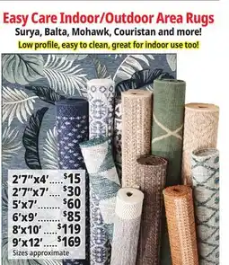 Ocean State Job Lot Easy Care Indoor/Outdoor Area Rugs offer