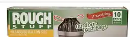 Ocean State Job Lot Rough Stuff 30 Gal Outdoor Trash Bags with Drawstring 10 ct offer