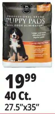 Ocean State Job Lot Huntington Pet Products Professional Grade 27.5 x 35 Puppy Pads with Odor Eliminators 40 Count offer