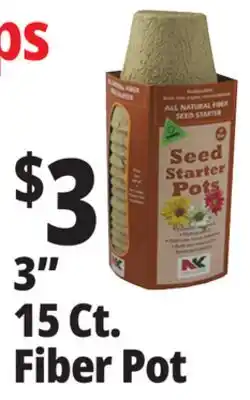 Ocean State Job Lot NK Lawn & Garden All Natural Fiber 3 Round Seed Starter Pots 15 Pots offer
