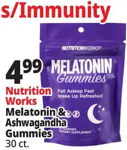 Ocean State Job Lot Nutrition Works Melatonin & Ashwagandha Gummies offer