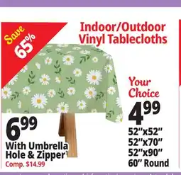 Ocean State Job Lot Indoor/Outdoor Vinyl Tablecloths offer