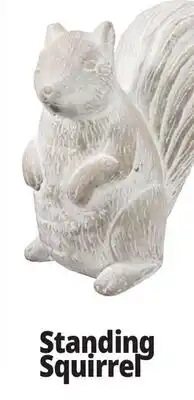 Ocean State Job Lot Standing Squirrel Concrete Statue White offer