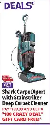 Ocean State Job Lot Shark CarpetXpert with Stainstriker Deep Carpet Cleaner Teal (Factory Refurbished) offer