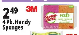 Ocean State Job Lot Scotch-Brite Ocelo Multi-Purpose 3M Sponges 4 Count offer