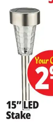 Ocean State Job Lot Outdoor Living Accents Solar LED Garden Stake 15 offer